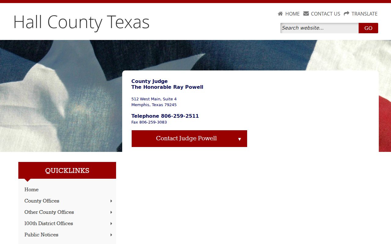 Estelline criminal records route to the Hall County Judge and court system